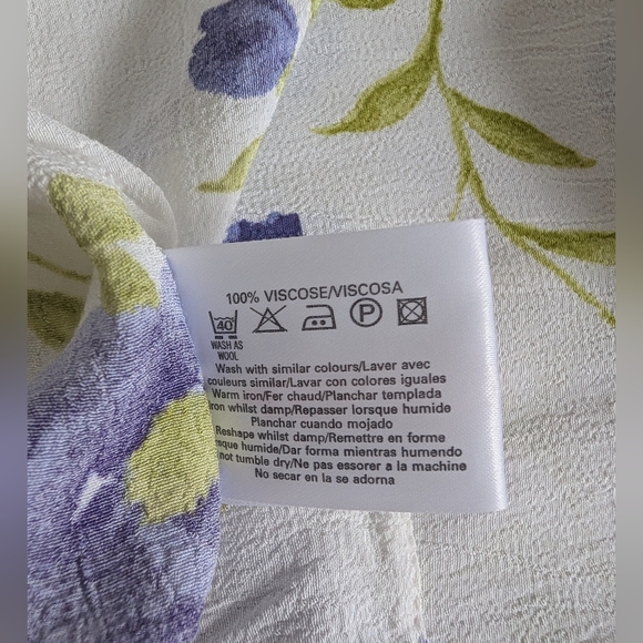 Topshop Rare Vintage 90s Made in UK Floral Lace-Up Slip Dress - Picture 14 of 16